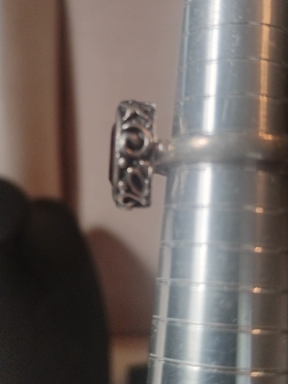 925 Sterling Stamped Brown Gemstone Ring Heavy Boho Style Size 9 - Picture 11 of 12